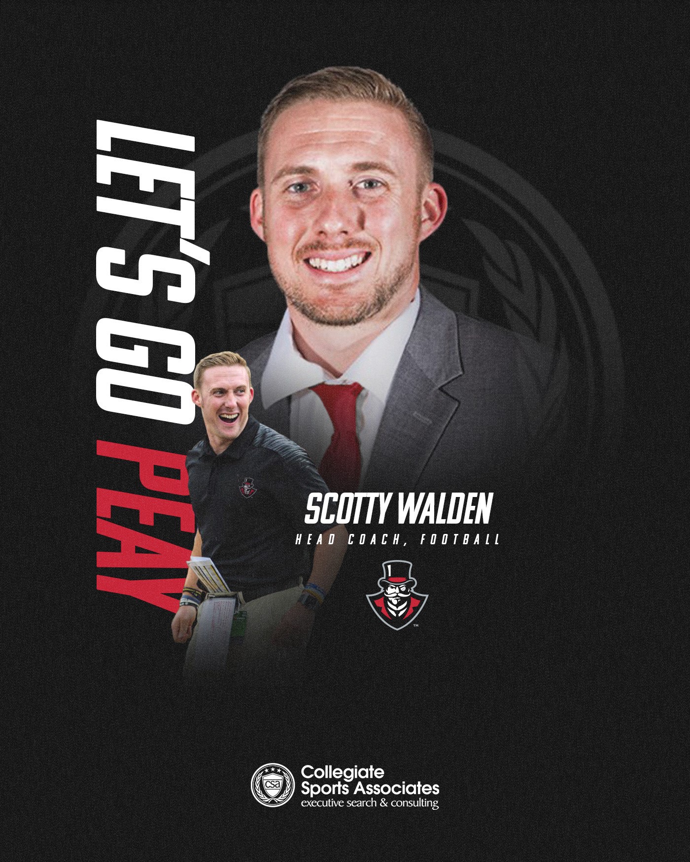 Scotty Walden Announced as APSU's Head Football Coach - Collegiate ...