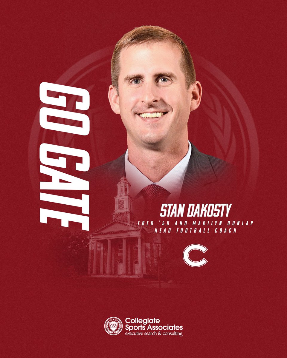 Dakosty Named Head Football Coach at Colgate - Collegiate Sports Associates