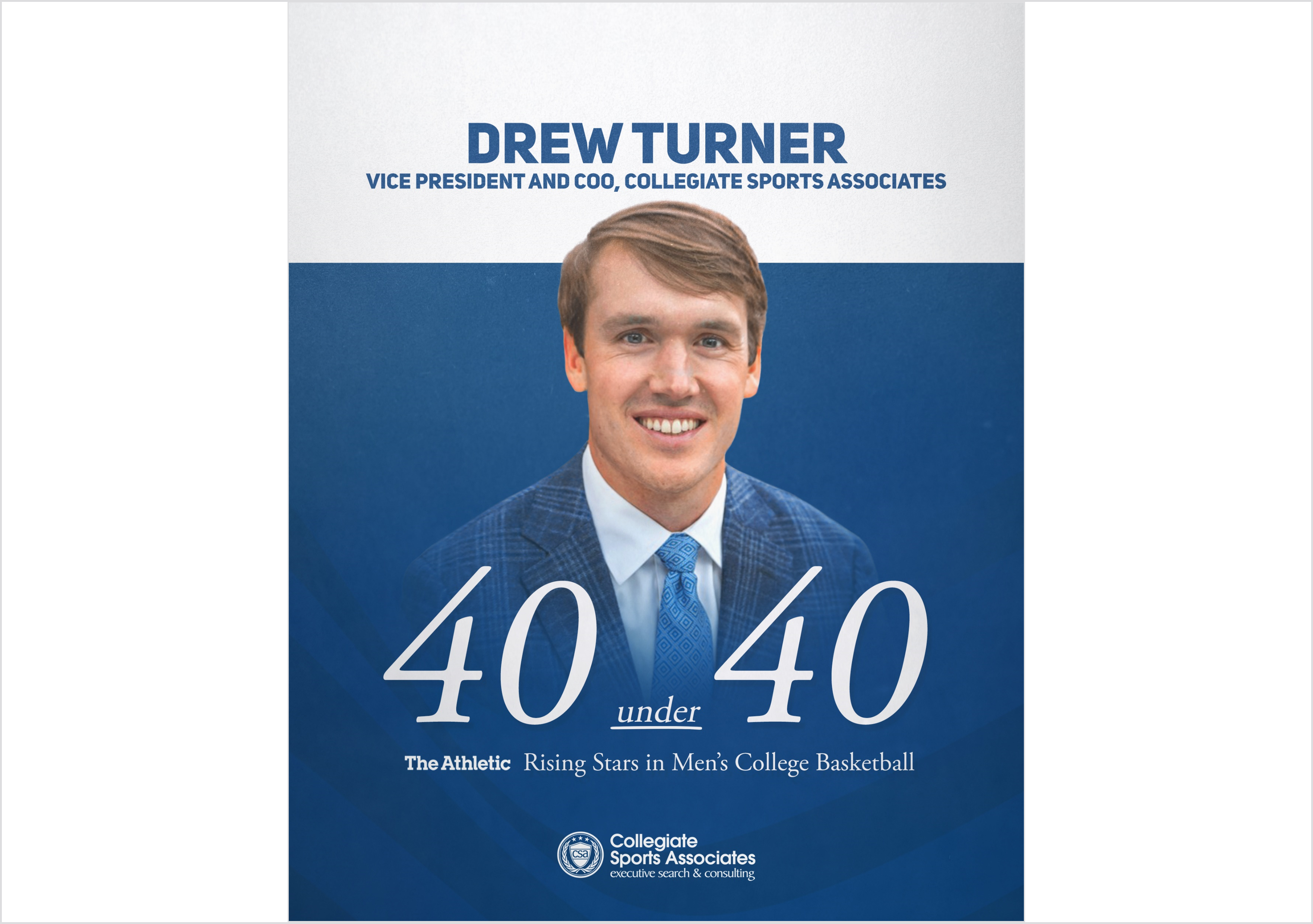 Drew Turner Named to 40 Under 40: Rising Stars in Men’s College Basketball by The Athletic