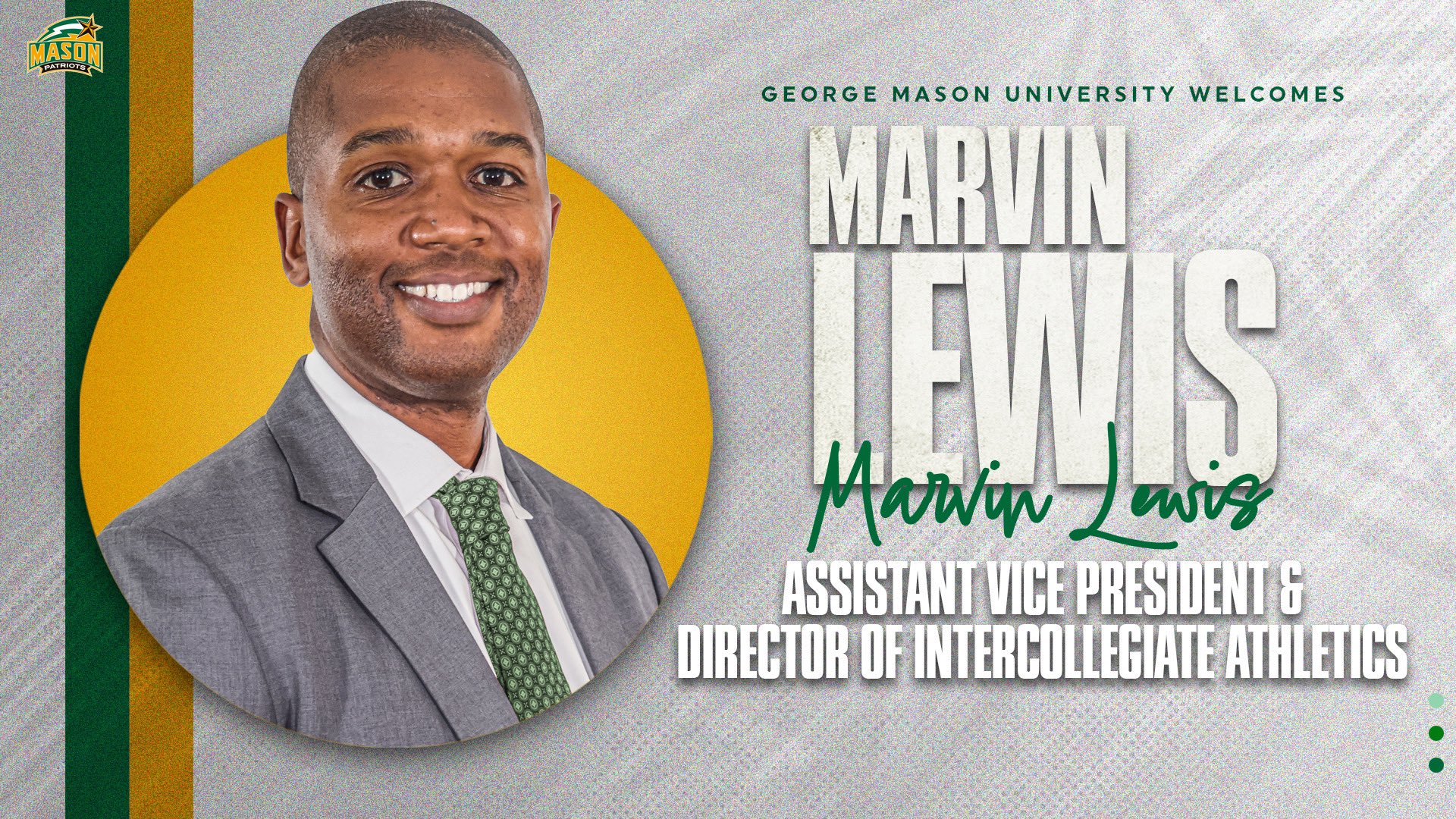 Marvin Lewis Named Next Assistant Vice President and Director of Intercollegiate Athletics at George Mason